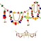 40 Inches Parrot Pompom Indian Moti Door Toran Ethnic Hanging Valance Festival Multicolor Window Bandarwal Pooja Decor Wedding Favor Diwali Decoration